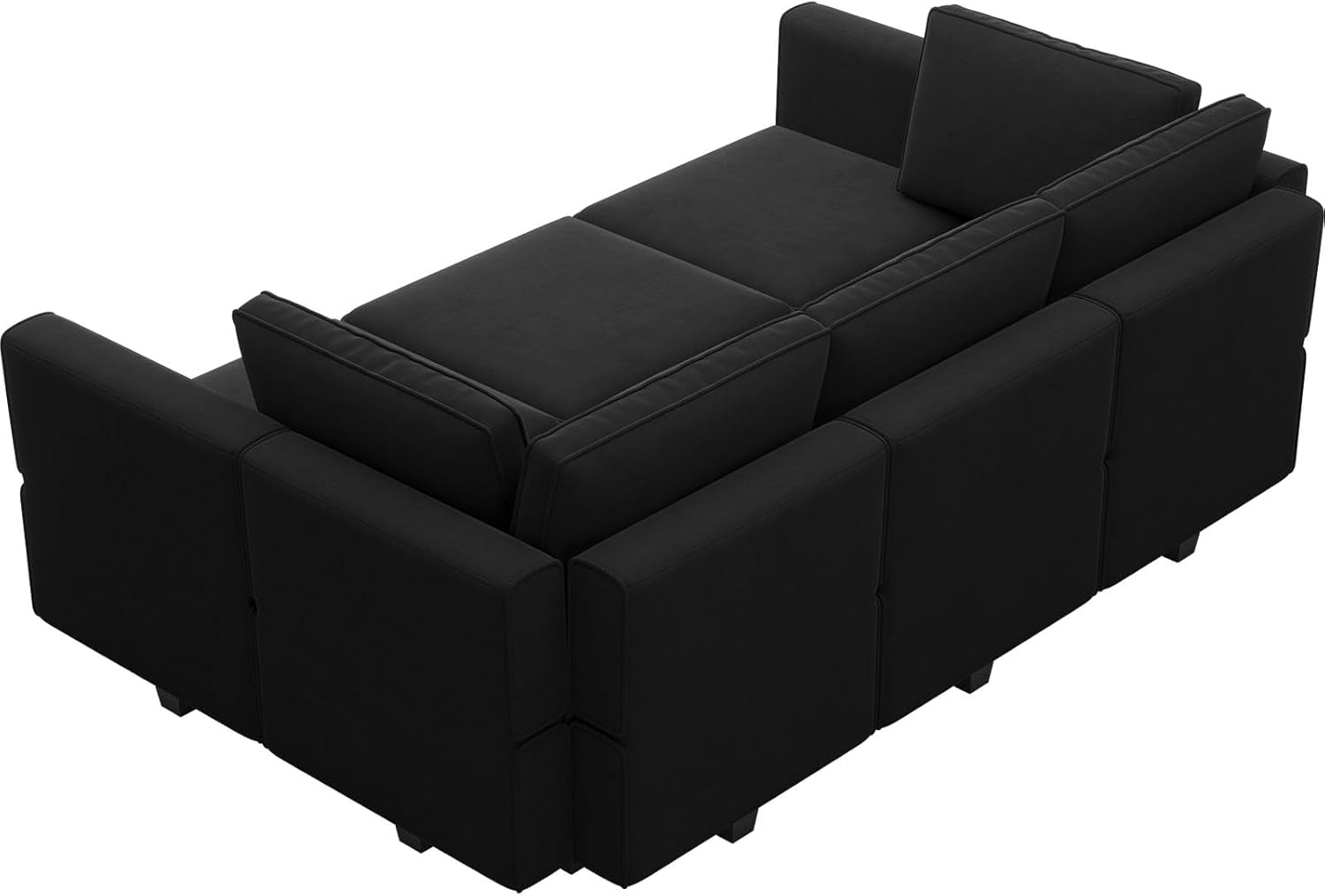 Modular Velvet Sectional Sofa With Chaise For Living Room-1
