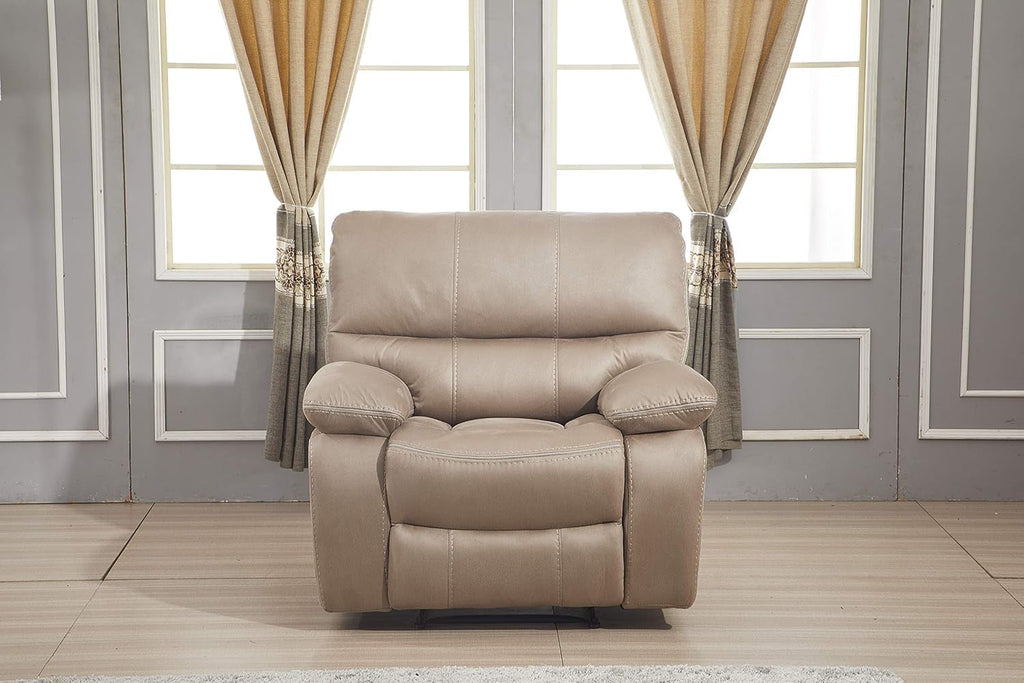 Taupe Microfiber Reclining Sofa Set for Living Room-1
