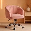 Pink Velvet Desk Chair Backrest Office Chair Modern-0