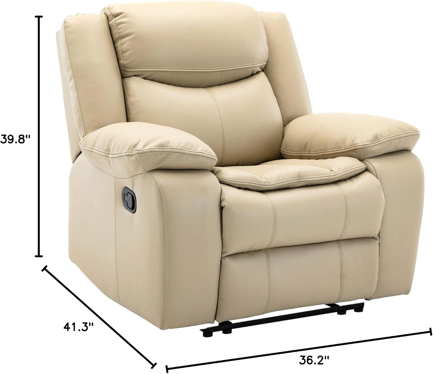 Breathable Leather Manual Recliner For Living Room-1