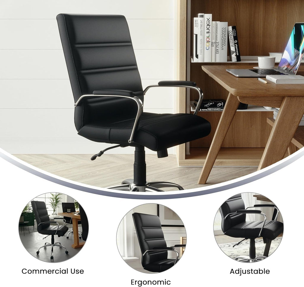 Desk Chair Black Adjustable Office Chair Home Study-4