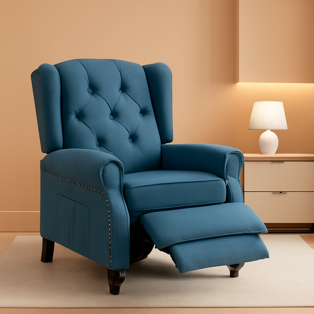 Wingback Recliner Chair With Massage And Heat Living Room-0