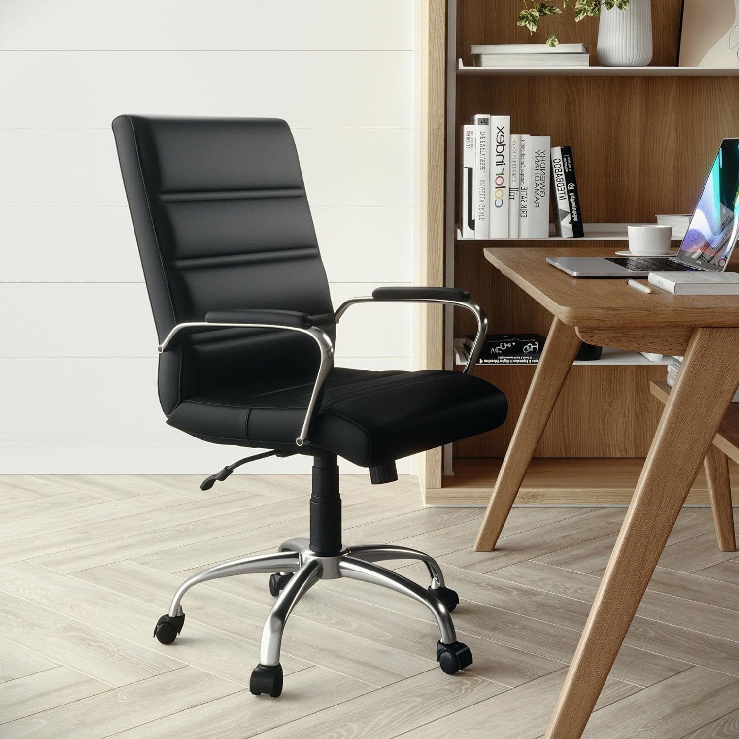 Desk Chair Black Adjustable Office Chair Home Study-1