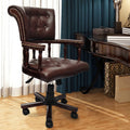 NNEVL Swivel Office Chair Brown-0