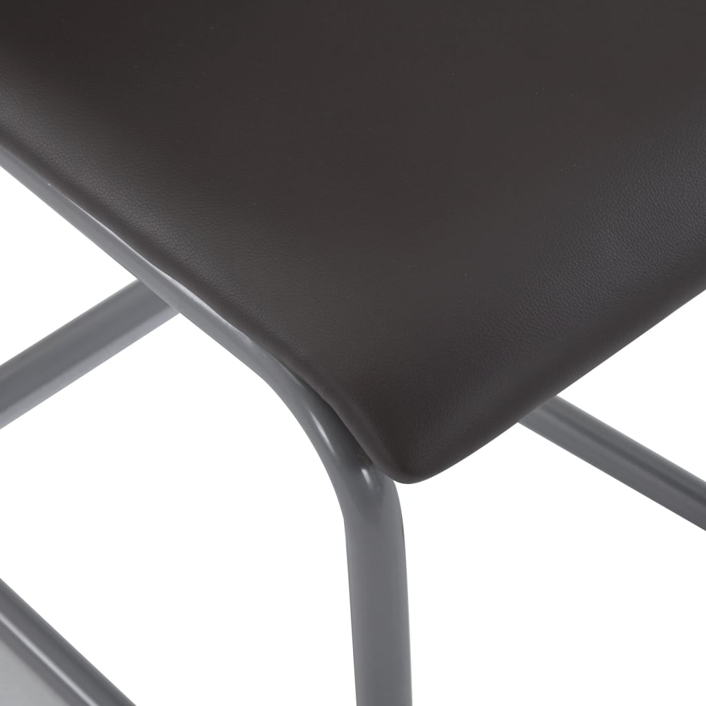 vidaXL Dining Chair Upholstered Cantilever Dining Side Chair Faux Leather-2