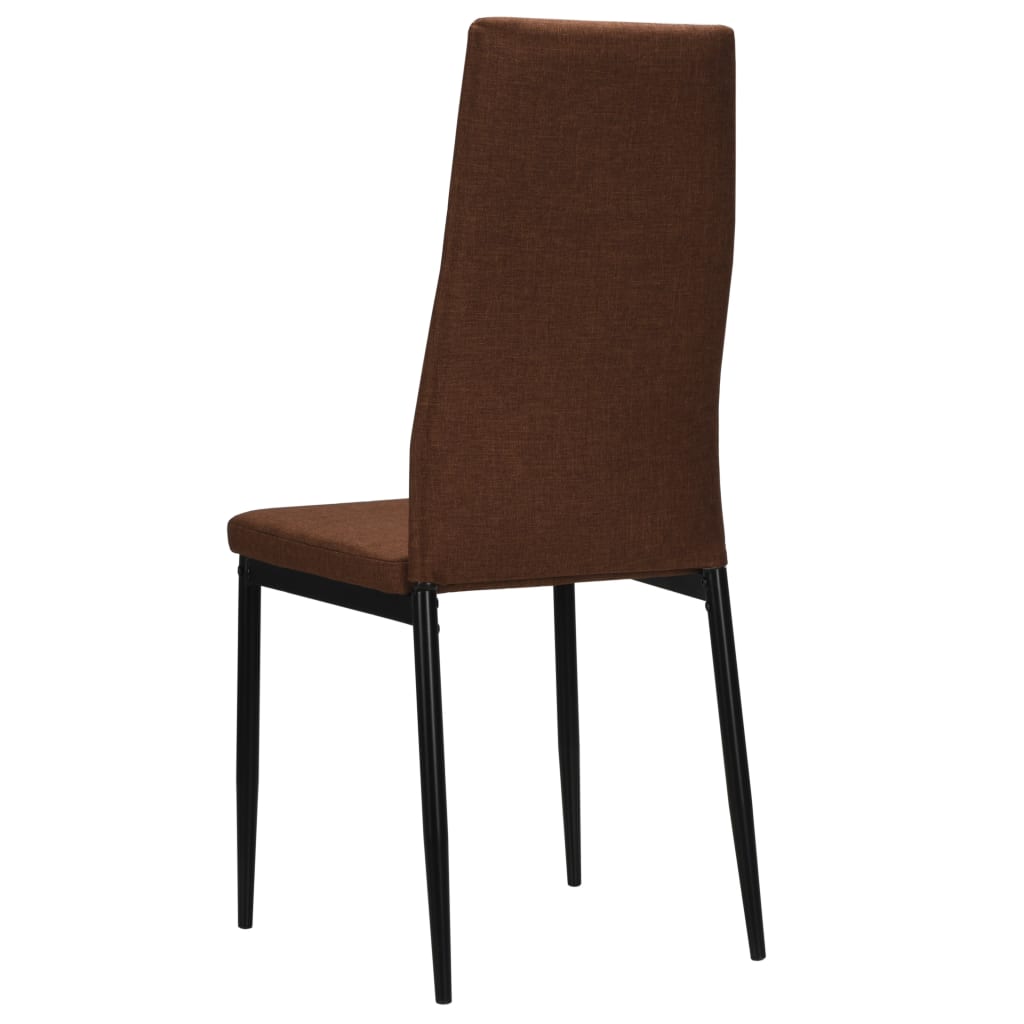 vidaXL Dining Chairs High Back Kitchen Side Chair for Home Dining Room Fabric-3