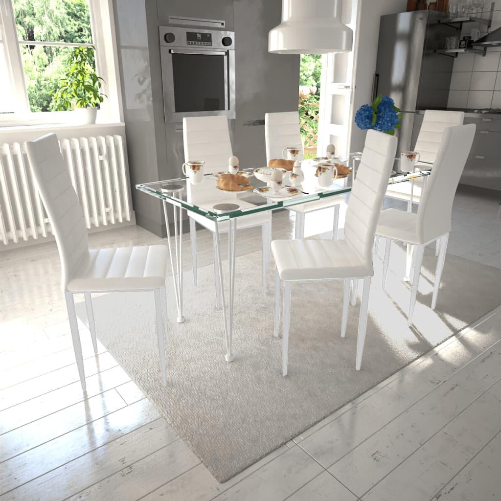 vidaXL Dining Chairs High Back Kitchen Chair for Home Dining Room Faux Leather-12