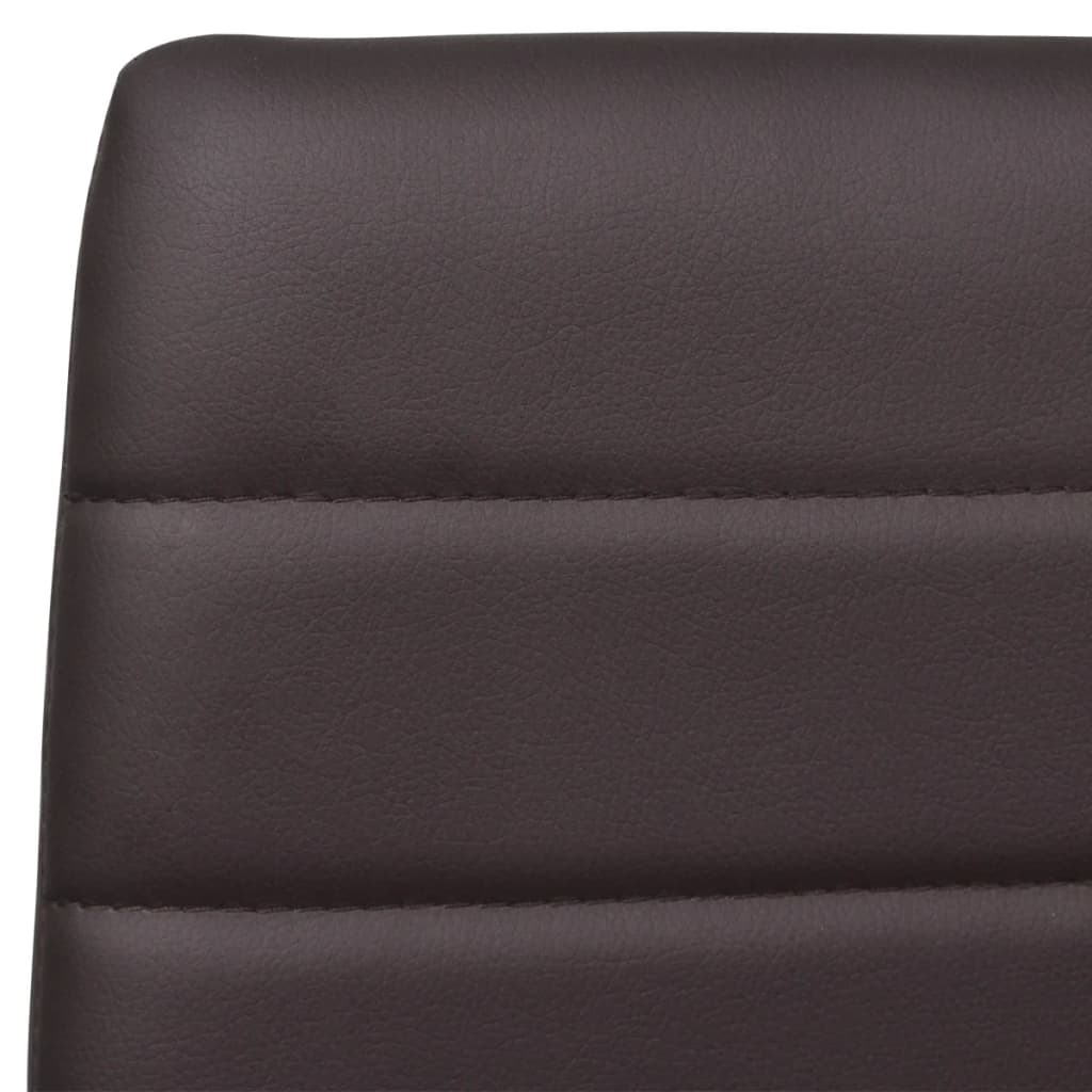 vidaXL Dining Chairs High Back Kitchen Chair for Home Dining Room Faux Leather-2