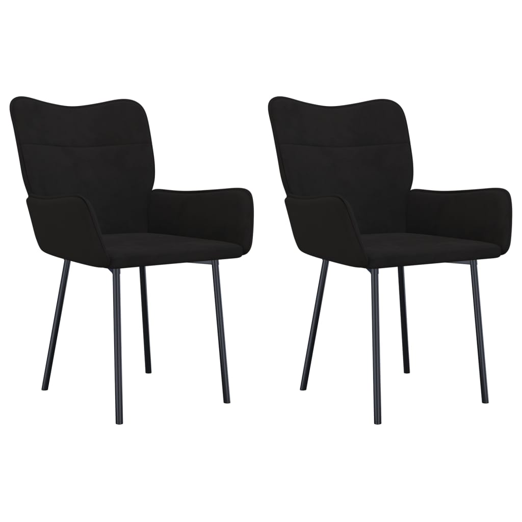 vidaXL Dining Chairs 2 Pcs Accent Upholstered Chair for Living Room Velvet-1