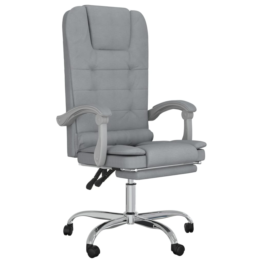 vidaXL Massage Reclining Office Chair Massage Office Adjustable Chair Fabric-1