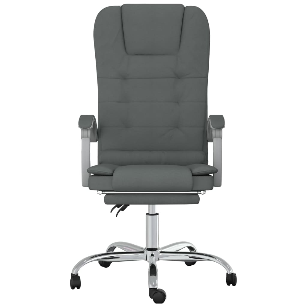 vidaXL Massage Reclining Office Chair Massage Office Adjustable Chair Fabric-4