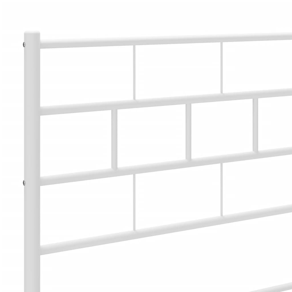 vidaXL Metal Headboard White 39.4"-3