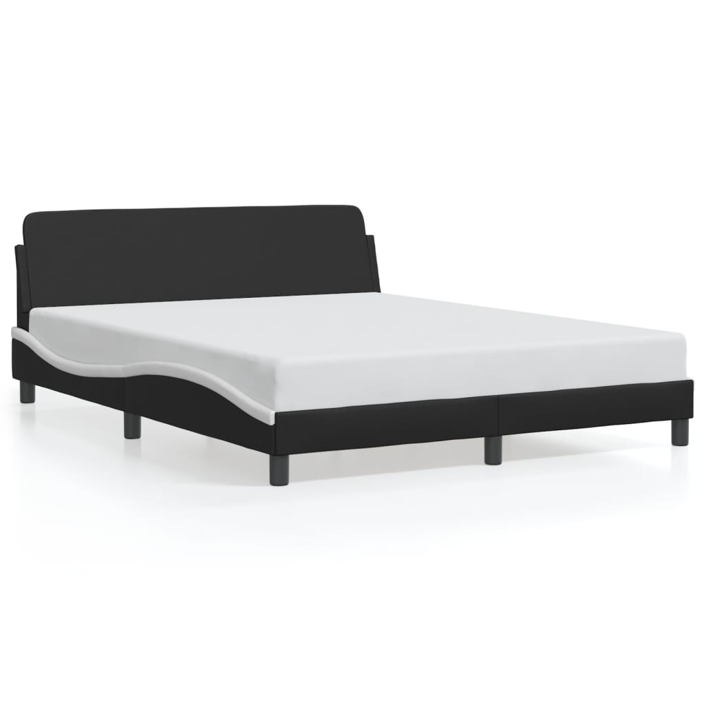 vidaXL Bed Frame without Mattress Platform Bedstead Bed Base Faux Leather-2