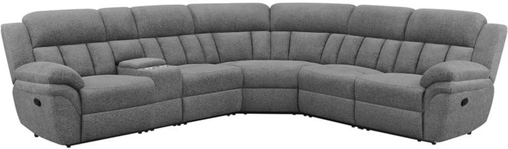 Bahrain 6 Piece Charcoal Motion Sectional Sofa Living Room-1