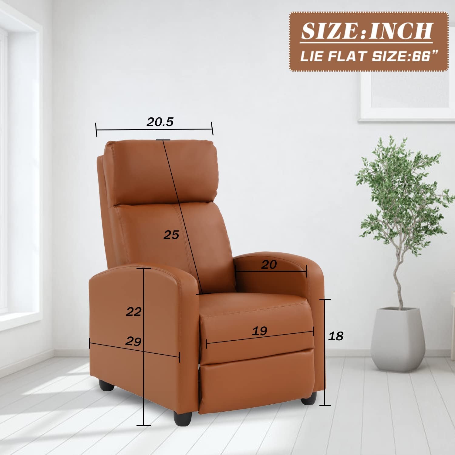 Recliner Chair With Extendable Footrest For Living Room-2