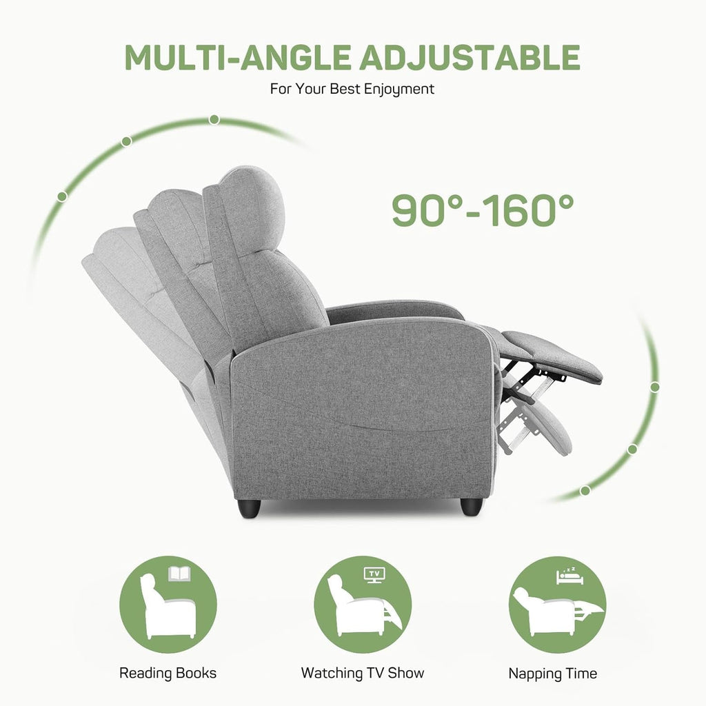 Massage Recliner Chair With Lumbar Support For Living Room-4