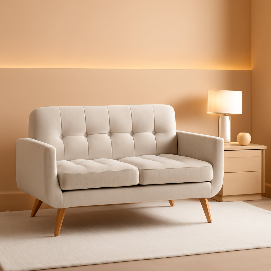 Beige Accent Armchair For Living Room Modern Design-0