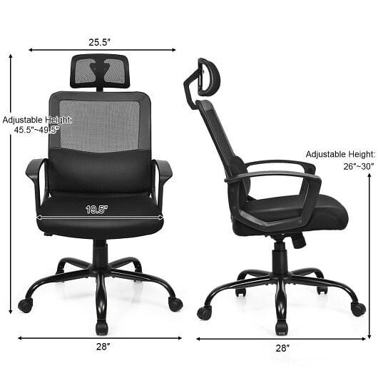 Mesh Office Chair High Back Ergonomic Swivel Chair-4