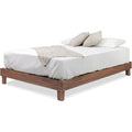 Queen size Solid Wood Heavy Duty Platform Bed Frame in Oak Finish - Made in USA-0
