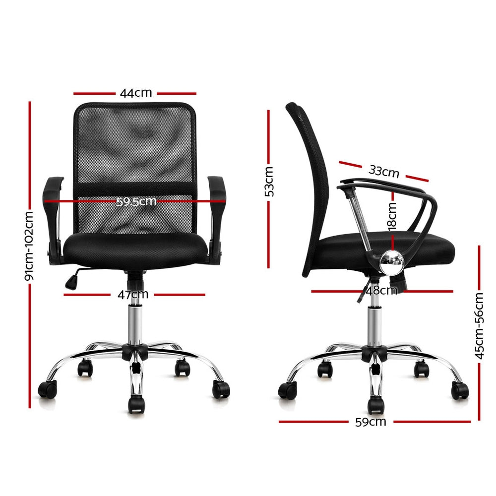 NNEDSZ Office Chair Gaming Chair Computer Mesh Chairs Executive Mid Back Black-1