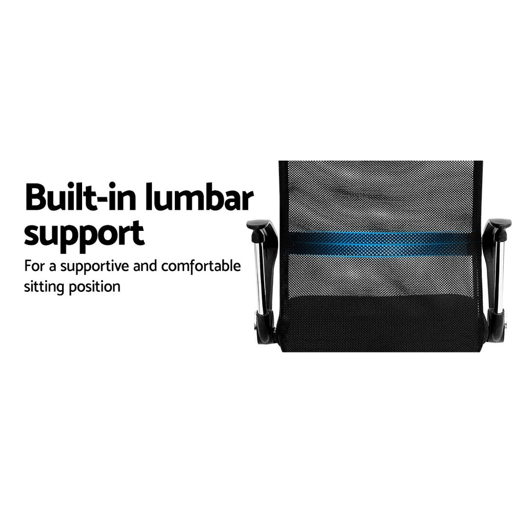 NNEDSZ Office Chair Gaming Chair Computer Mesh Chairs Executive Mid Back Black-2