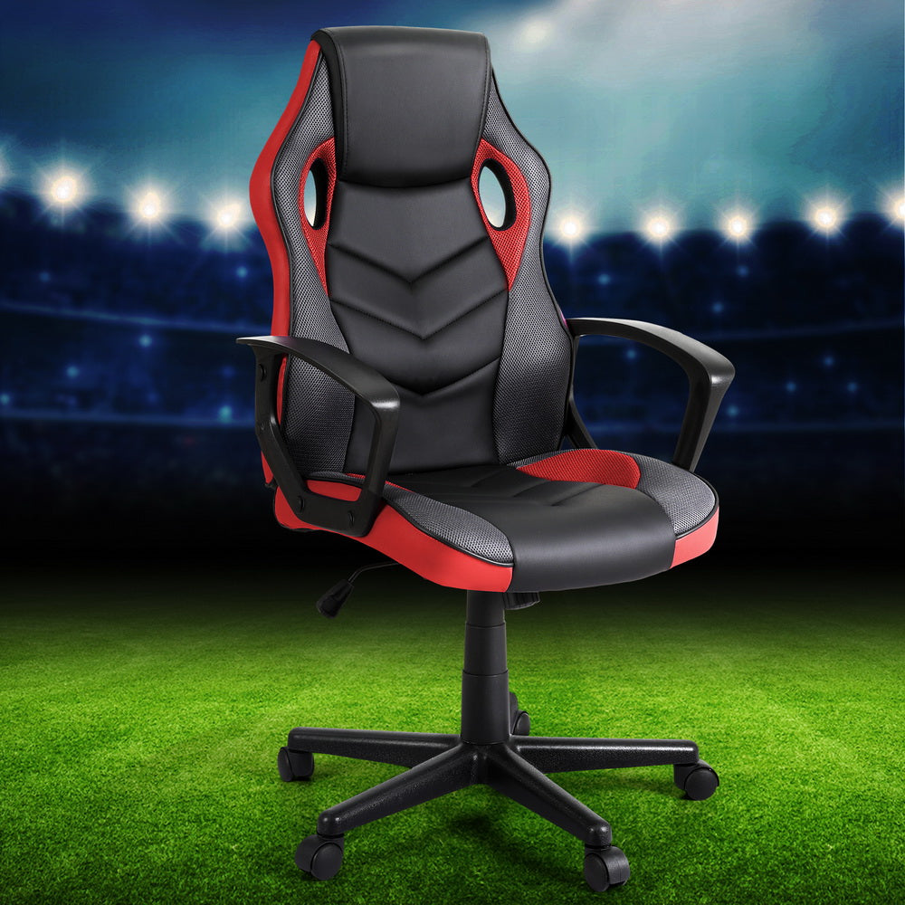 NNEDSZ Artiss Gaming Office Chair Computer Chairs Red-0