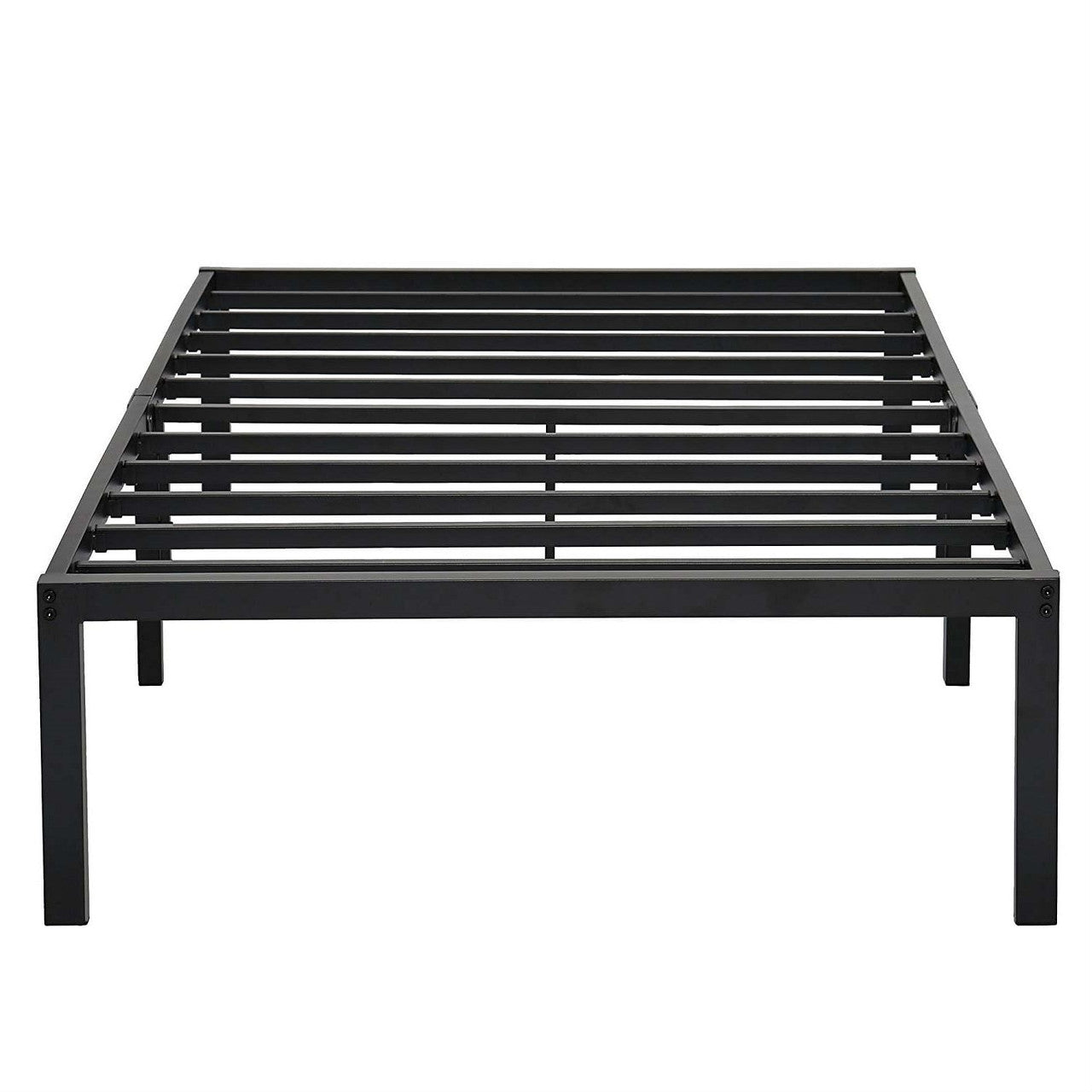 Twin XL size Heavy Duty Black Metal Platform Bed Frame-0