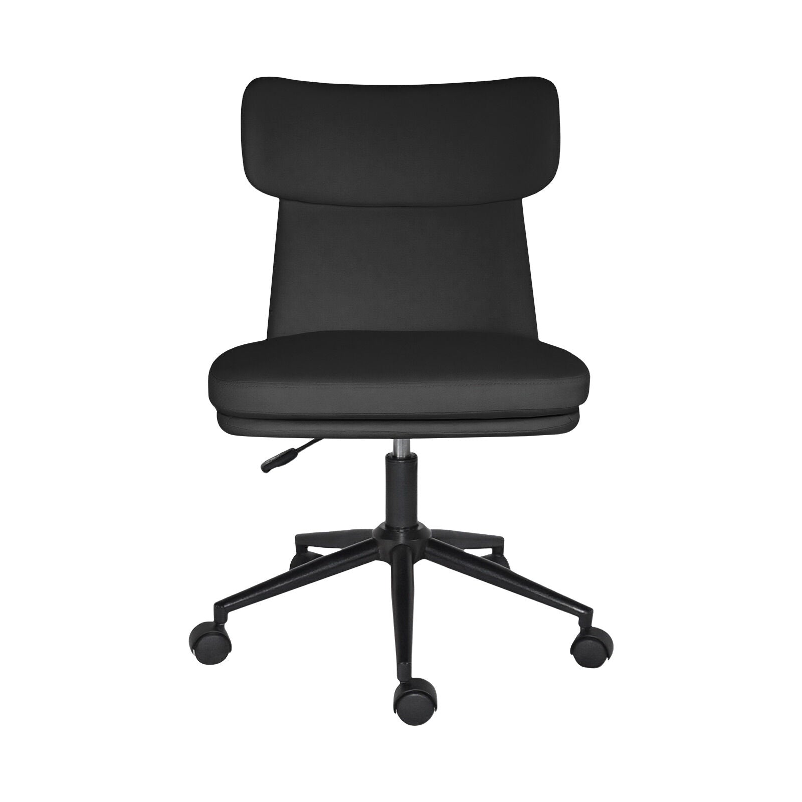 Office Desk Chair - PU Leather Home Office Swivel Chair Computer Seat BLACK-0
