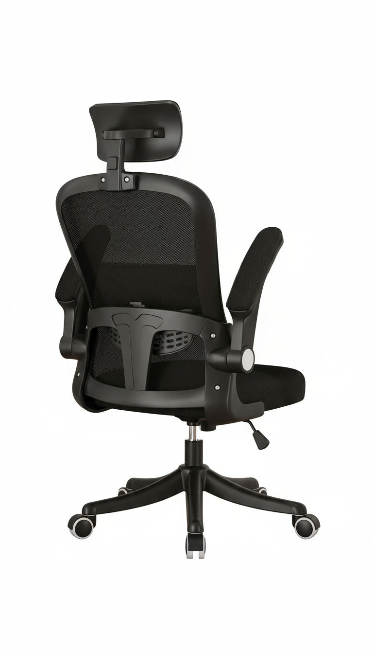 Office Chair Swivel Ergonomic Office Chair With Back Support - Black-0