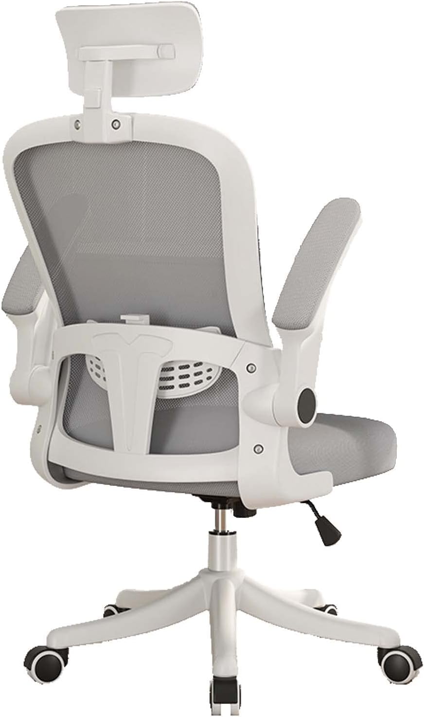 Office Chair Swivel Ergonomic Office Chair With Back Support - White-2