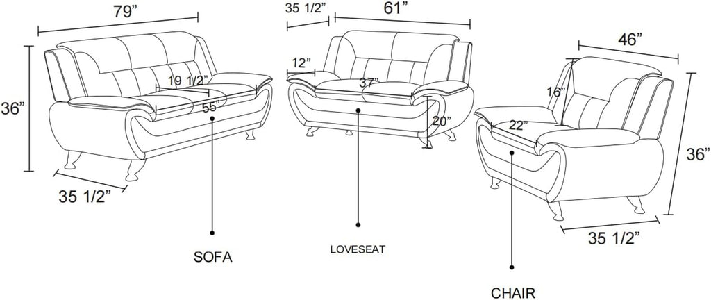 Orange Leather Sofa For Living Room With Minimalist Design-4