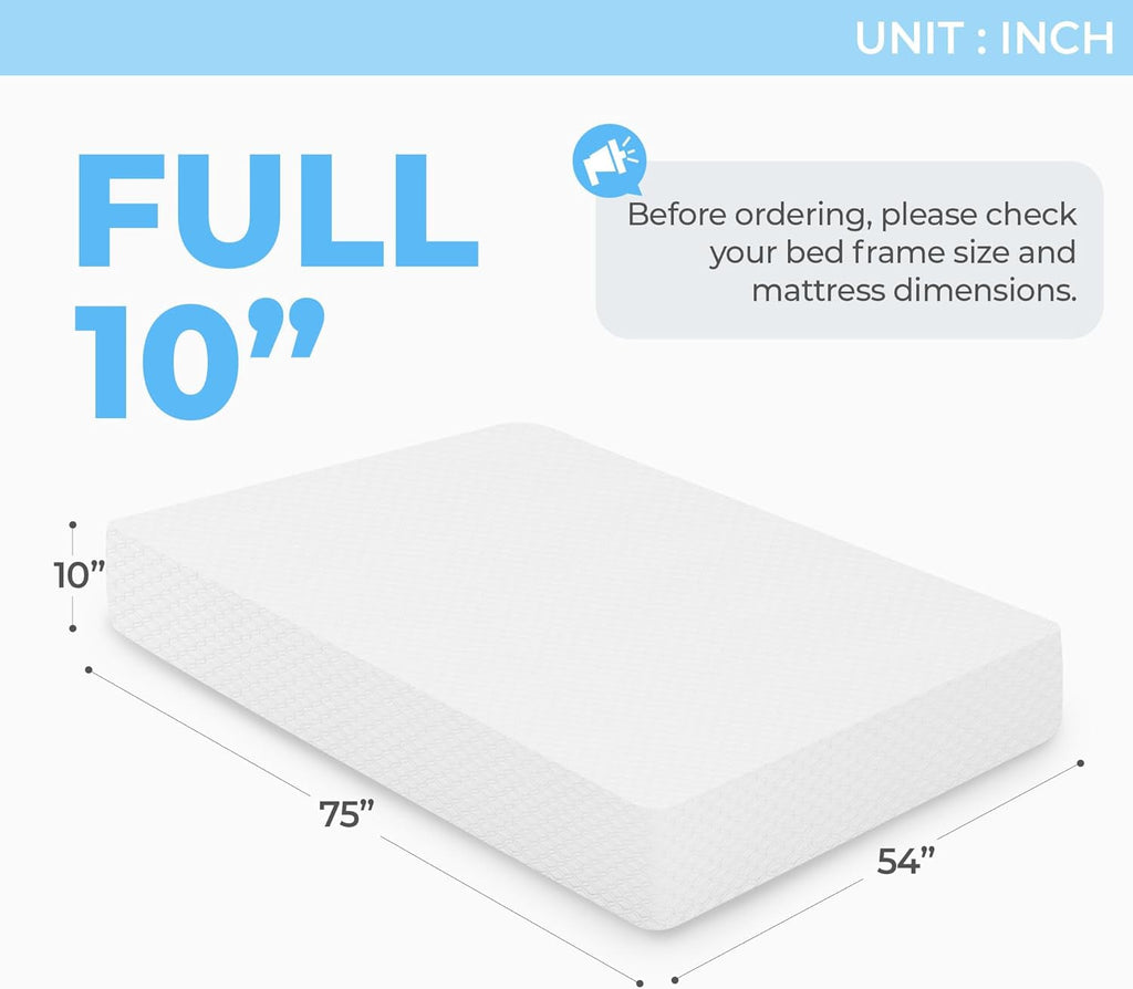 10 Inch Cooling Gel Memory Foam Mattress for Comfort-1