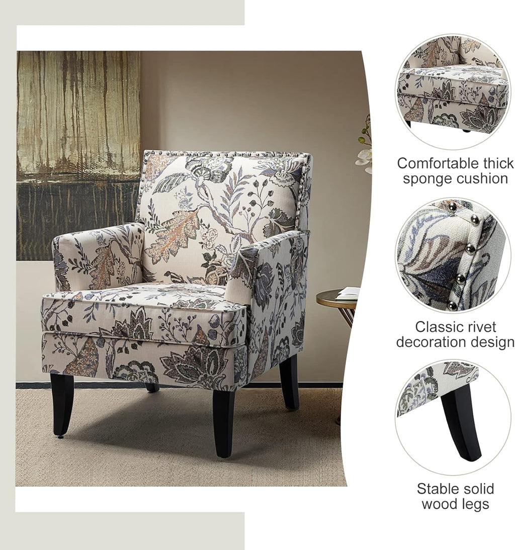 Orange Wingback Armchair Contemporary Living Room Style-4