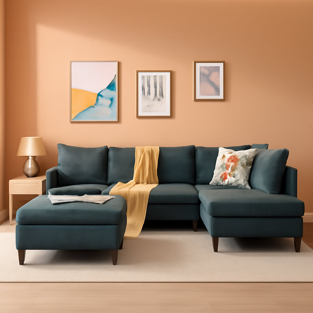 Sectional Sofa Grey Left Facing Chaise Living Room-0