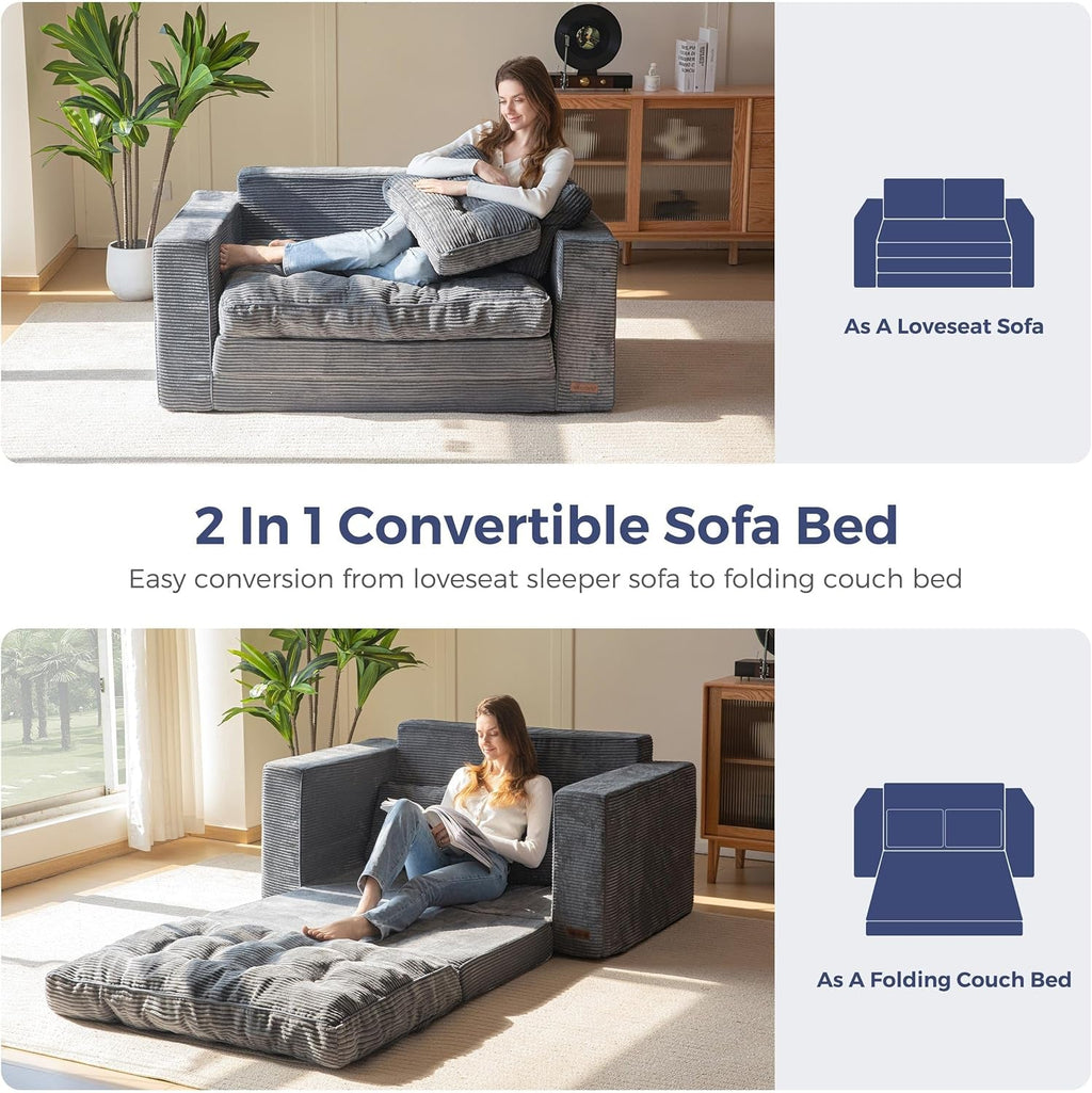 Convertible Sofa Bed With Pillows For Living Room-3