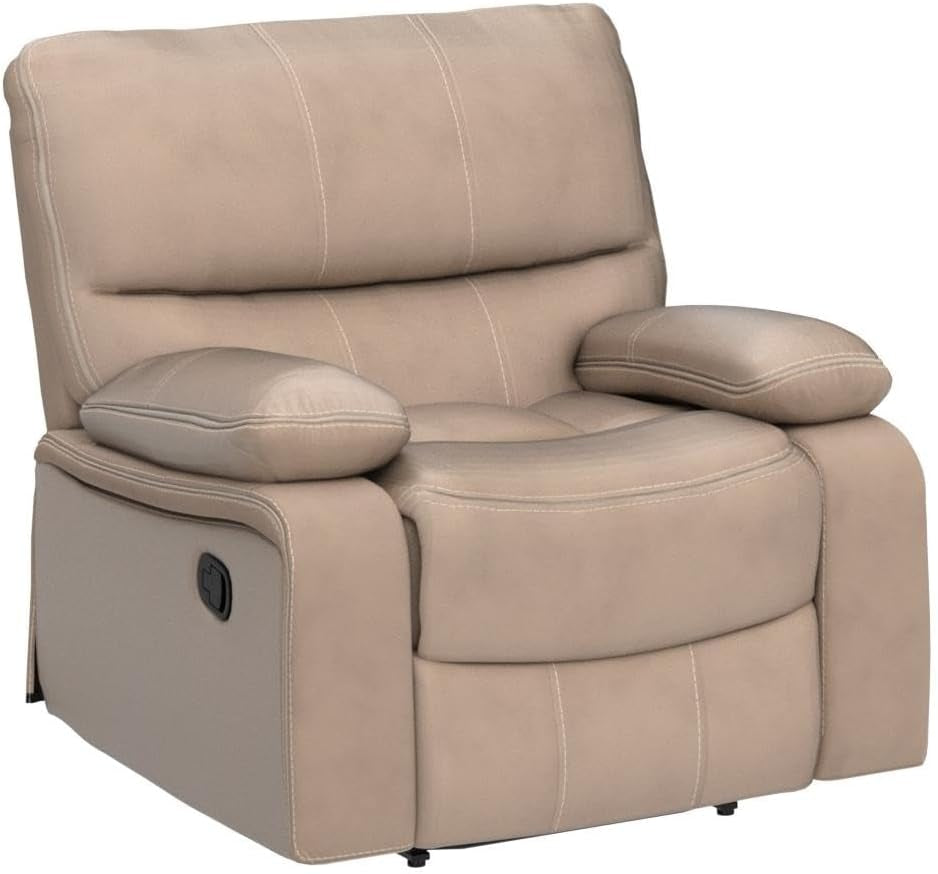 Taupe Microfiber Reclining Sofa Set for Living Room-3