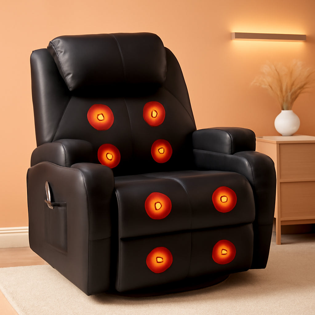 Massage Heat Swivel Recliner Chair For Living Room-0
