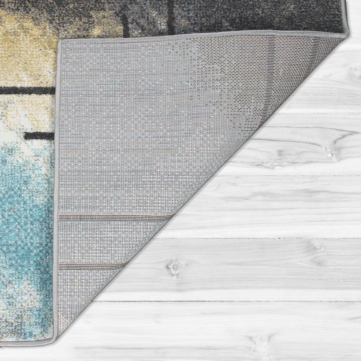 Designer Rug For Living Room, Pastel Colours, Colour Gradients, Abstract In Yellow-4