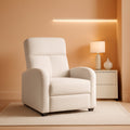 Cream Boucle Adjustable Recliner Chair For Living Room-0