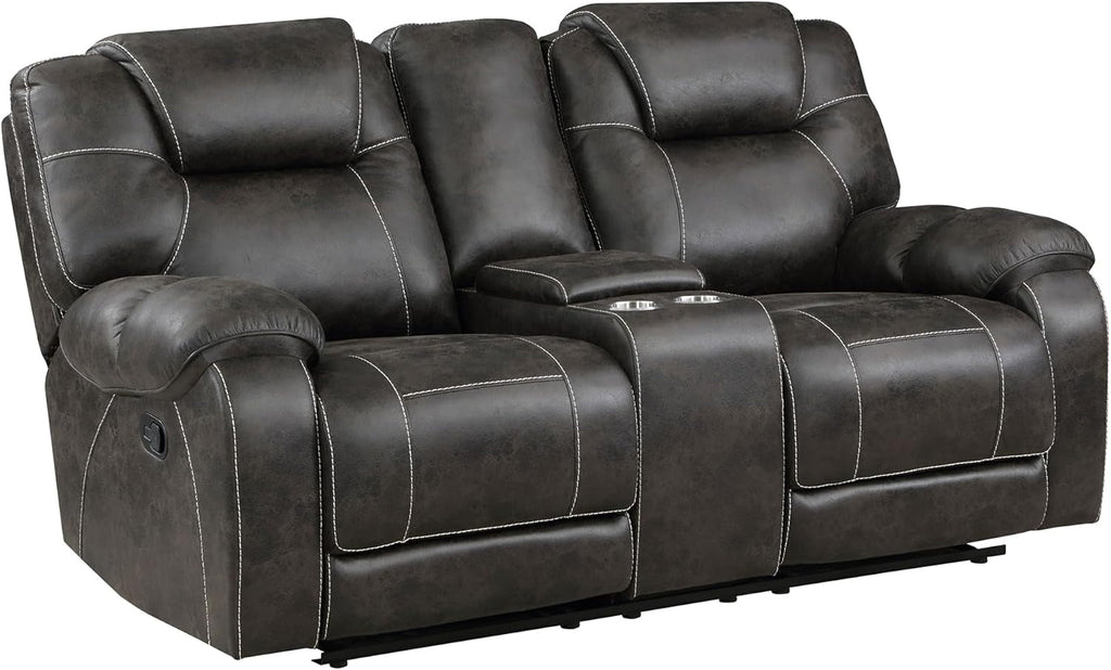 Recife 2-Piece Reclining Living Room Sofa Set Chocolate-3