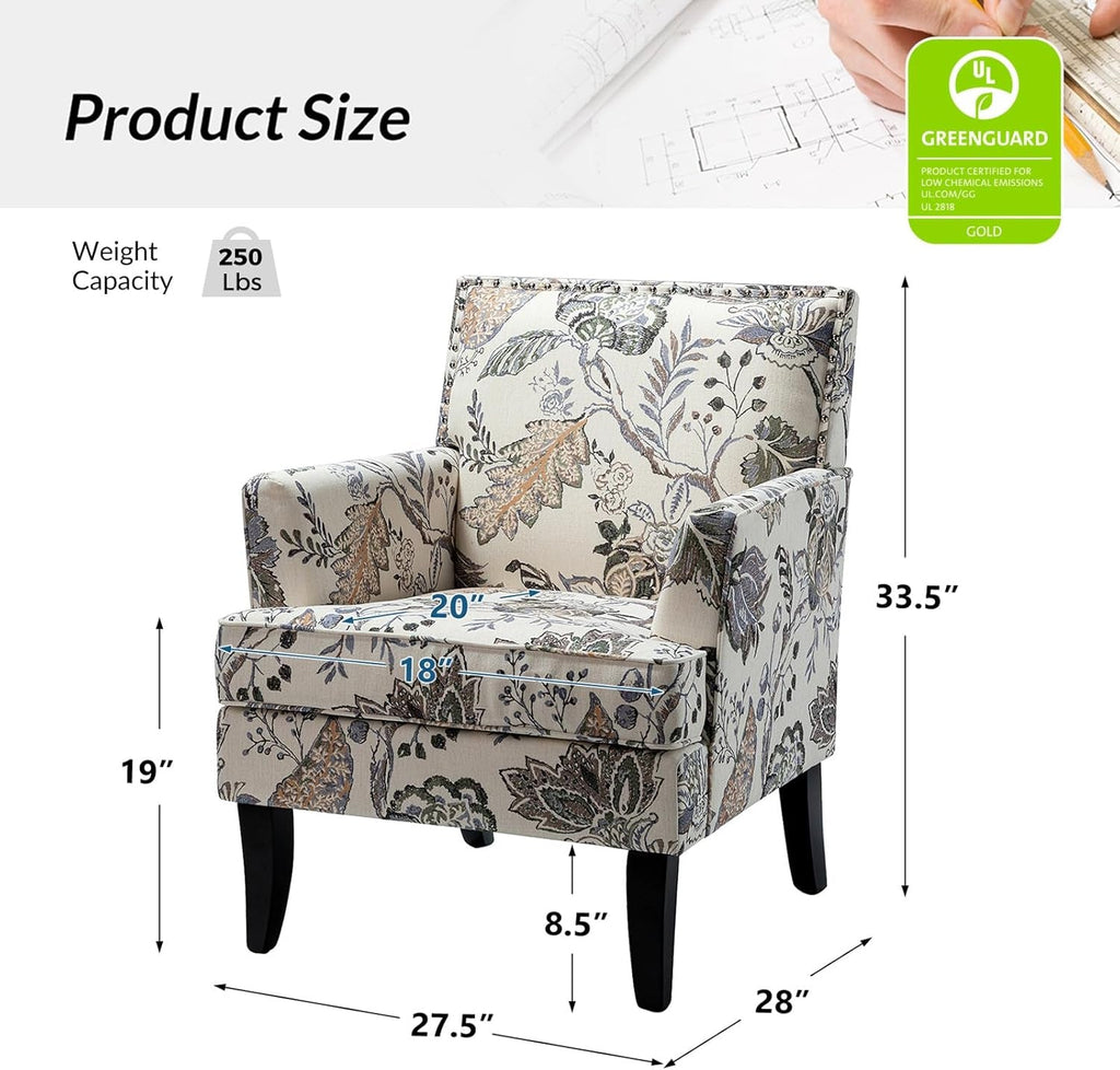 Orange Wingback Armchair Contemporary Living Room Style-1