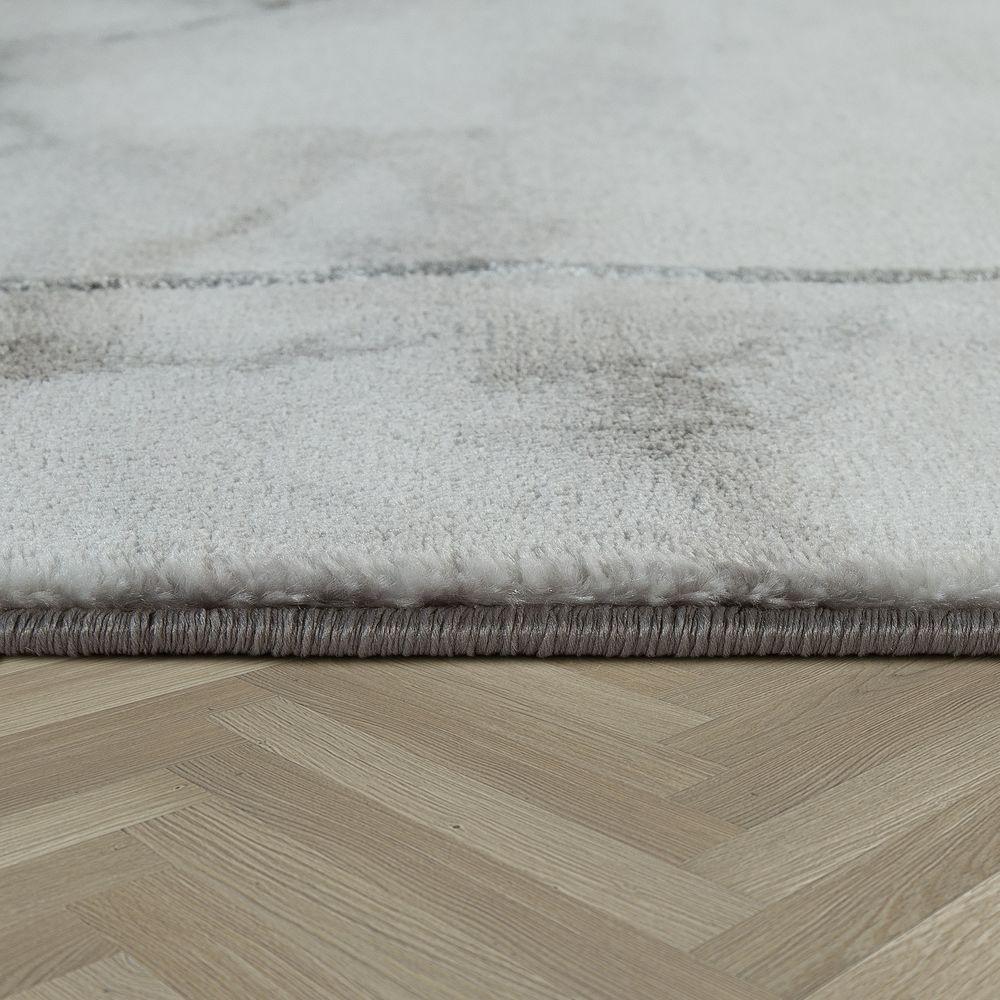 Marble Patten Area Rug in Gold Cream for Living Room with Contour Cut-4