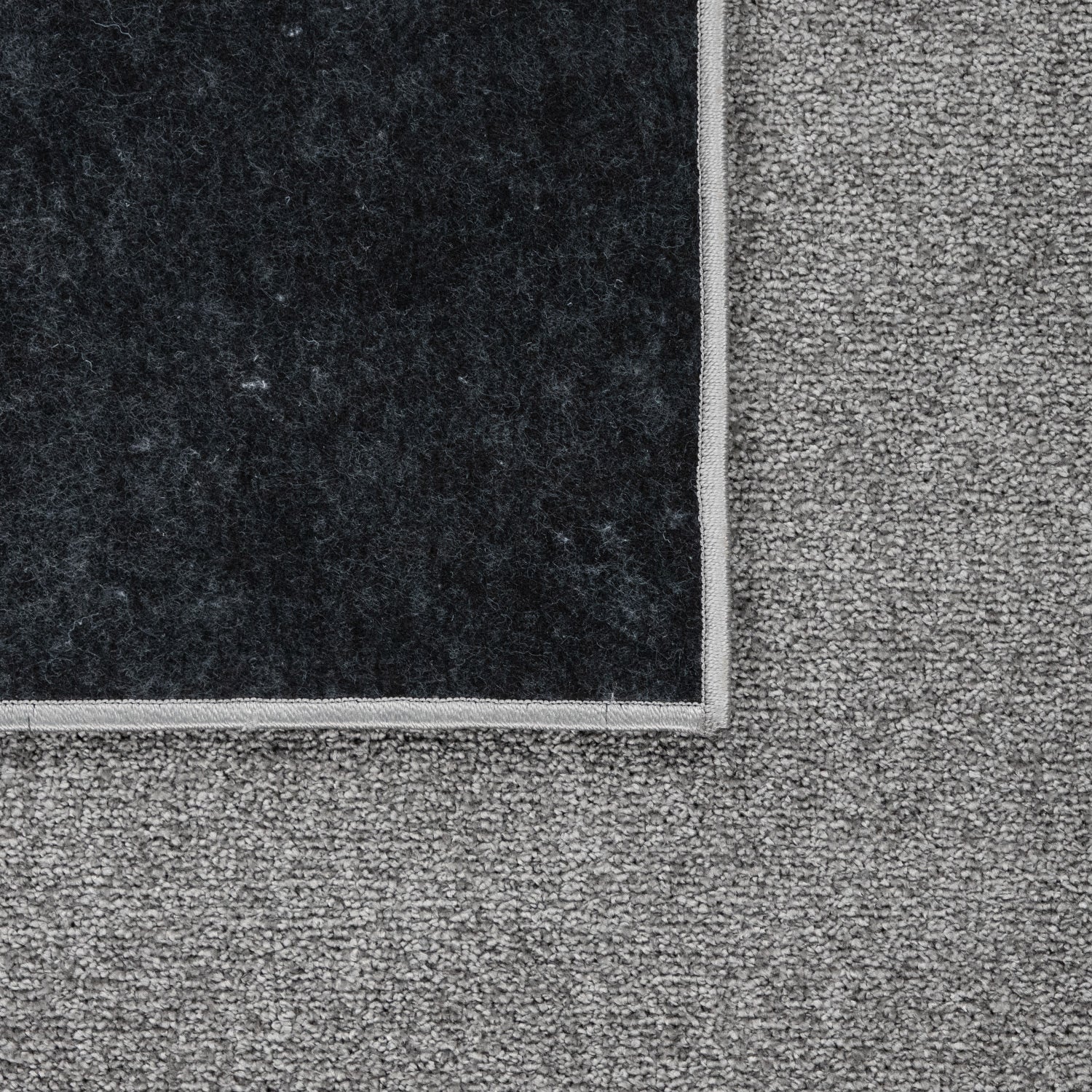 Solid Flatweave Rug Porto for Living Room - Anthracite-3