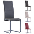 vidaXL Dining Chair Upholstered Cantilever Dining Side Chair Faux Leather-5