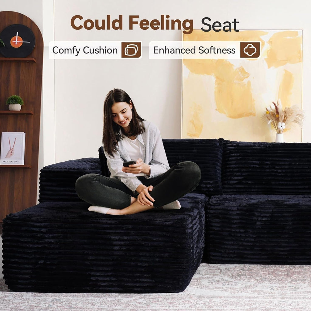 Versatile L Shaped Modular Couch for Living Room-4
